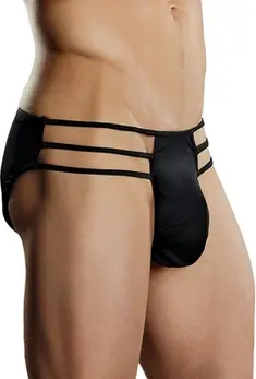 Male Power Cage Brief S/M Black - Stretch Comfort Fit Underwear