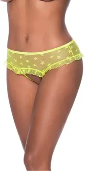 Magic Silk Izlozeni Mrezasti Hipster Panty L/XL Lime Zvezdani Uzorak
