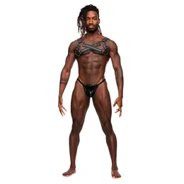 Male Power Virgo Podesivi Pojas Imitacija Kože Crni One Size