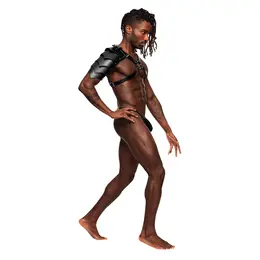 Male Power Aquarius Adjustable Harness Imitation Leather Black One Size