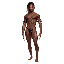 Male Power Pisces Lisice za Ruke Podesive Kopča Crne One Size