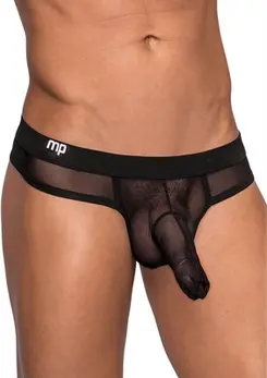 Male Power Hose Series Thong S/M Crna - Ergonomski Dizajn Pojasa