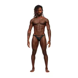 Male Power Magnificence Micro V Thong S/M Crna - Dizajnerski Izrez na Pojasu