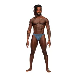 Male Power Inter-Mingle Bong V Thong S/M Blue - Enhanced Comfort Design