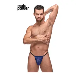 Male Power Diamond Mesh Adjustable Strap Navy One Size