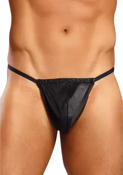 Male Power Satin Spandex Comfort Strap Black One Size
