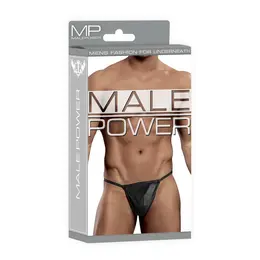 Male Power Satin Spandex Comfort Strap Black One Size