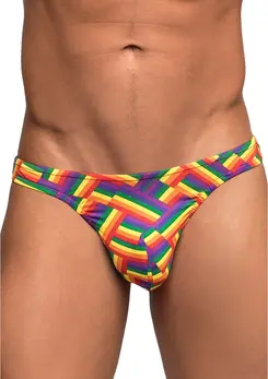 Male Power Bong Thong L/XL - Pride Fest Comfort Fit, Multicolor