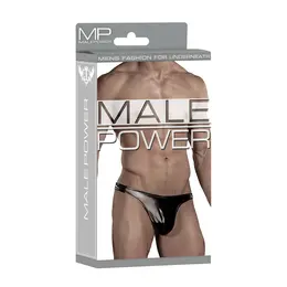 Male Power Liquid Onyx Classic Thong L Black Comfort Fit
