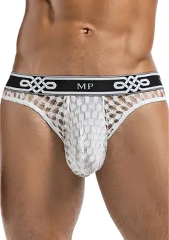 Male Power Lo Rise Thong S/M White - Modern Low-Cut Underwear