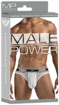 Male Power Lo Rise Thong S/M White - Modern Low-Cut Underwear