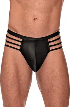 Male Power Cage Matte Thong L/XL Crna - Trakasti Udoban Dizajn