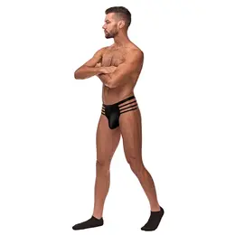 Male Power Cage Matte Thong L/XL Crna - Trakasti Udoban Dizajn