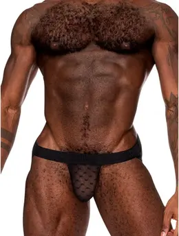 Male Power Heart Breaker Jockstrap L/XL Black Comfort Waistband
