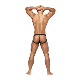 Male Power Heart Breaker Jockstrap L/XL Black Comfort Waistband