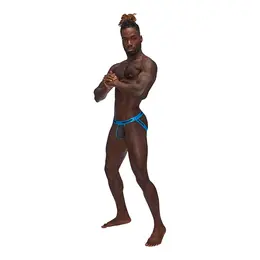 Male Power Uplift Jock S/M Black - Supportive Satin Waistband Underwear