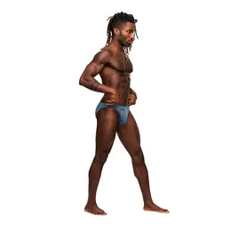 Male Power Moonshine Jock Brief L/XL Plavi - Nizak struk, konturni dizajn