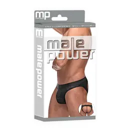 Male Power Impressions Moonshine Jock Brief S/M Black Comfort Fit