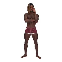 Male Power Sport Mesh Mini Short L Burgundski - Atletski Prozračan Dizajn