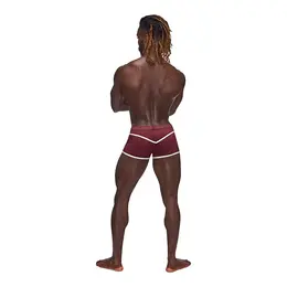 Male Power Sport Mesh Mini Short L Burgundski - Atletski Prozračan Dizajn