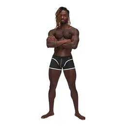 Male Power Sport Mesh Mini Short L Crni Atletski Dizajn