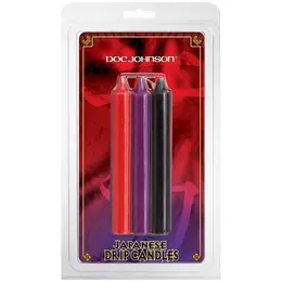 Doc Johnson Japanese Drip Candles 3-Paket Višebojne Niske Temperature