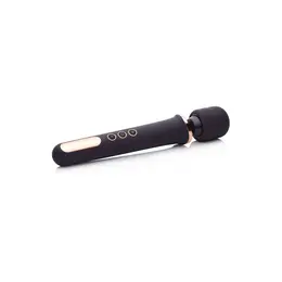 XR Brands Scepter Silicone Wand Massager Black Rechargeable Flexible