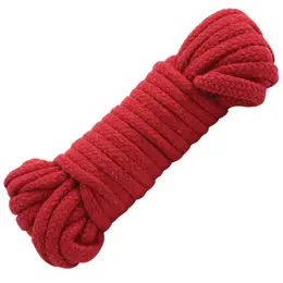Sportsheets Japanese Cotton Rope Red 10m - Soft Bondage Accessory