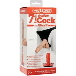 Doc Johnson Ultra Harness System 7in 18cm Vanilla Attachment Set