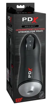 PDX Elite Suck-O-Matic Frosted Crni Automatski Stimulacioni Sistem 26.5cm
