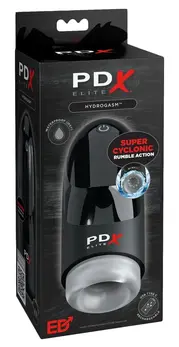 PDX Elite Hydrogasm FrostedCrna Intimna Vrtložna Mašina Vodootporna 20cm