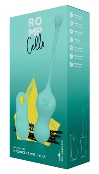 ROMP Cello silikonske vibro-kuglice za trening sa daljinskim upravljačem, vodootporne, 18.2cm