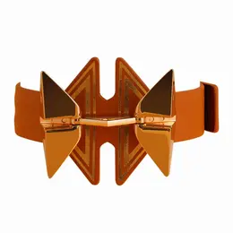 LOCKINK Posture Collar Brown - Leather Neck Restraint with Gold Accents