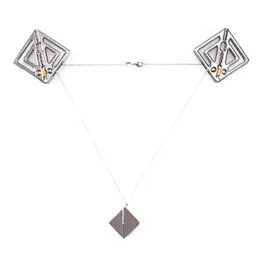 LOCKINK Adjustable Nipple Clamps Grey with Decorative Pendant