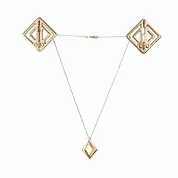 LOCKINK Gold Adjustable Nipple Clamps with Decorative Pendant