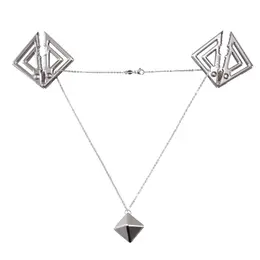 LOCKINK Adjustable Nipple Clamps with Decorative Pendant Grey Metal