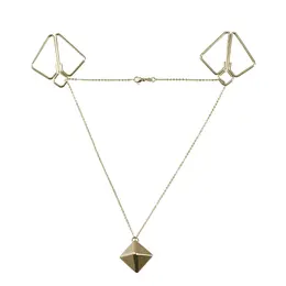 LOCKINK Gold Adjustable Nipple Clamps with Heavy Pendant Accessory
