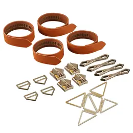 LOCKINK Hogtie Restraint System Adjustable Cuffs Set Brown