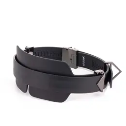 LOCKINK Blindfold Set Crna - Podesiva Kožna Maska za Oči sa Kopčama