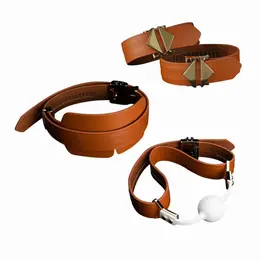 LOCKINK Brown All-in-One Bondage & Restraint System Set