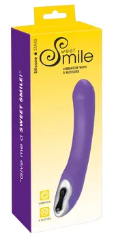 Sweet Smile Curved Multi-Motor Intimate Device Silicone 23cm Violet