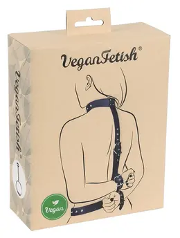You2Toys Veganski Set Ovratnik-Lisice za Ruke Podesiv Veštačka Koža Crni