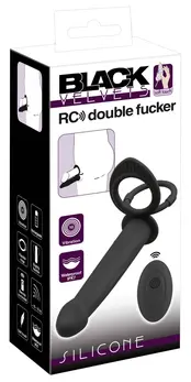 Black Velvets RC Double Partner sistem sa daljinskim upravljanjem, silikon, vodootporan, crni