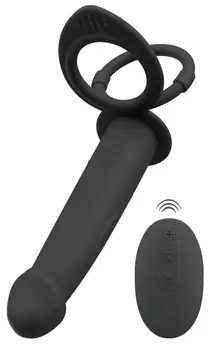 Black Velvets RC Double Partner sistem sa daljinskim upravljanjem, silikon, vodootporan, crni
