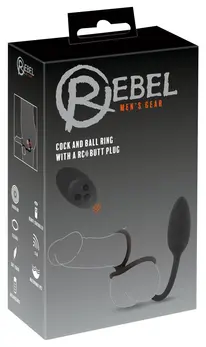 Rebel Power Dual Ring set sa vibracionim plugom na daljinsko upravljanje, crni