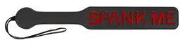 Bad Kitty Paddle Black-Red Leather Look with Engraved Text 39cm