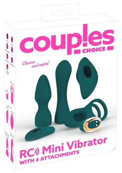 Couples Choice Mini Vibe Set 5-u-1 Daljinski, Silikon, USB Punjenje