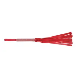 Sportsheets Amor Sparkle Flogger Crven - Veganska Koža, Drška sa Kristalima