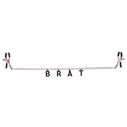 Sportsheets Sex & Mischief Brat Adjustable Tension Nipple Clamps Rose Gold
