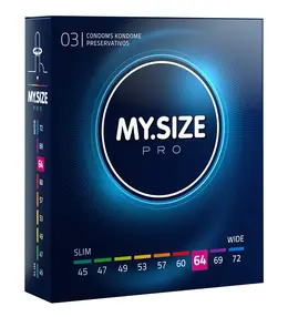 MY.SIZE PRO 64mm Intimate Protection Vytex Latex 3-Pack Ultra-Thin